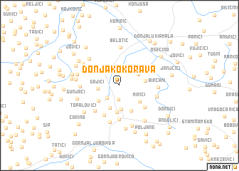 map of Donja Kokorava