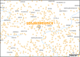 map of Donja Koprivnica