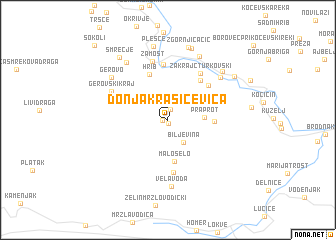 map of Donja Krašićevica