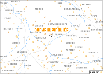 map of Donja Kupinovica