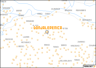 map of Donja Lepenica