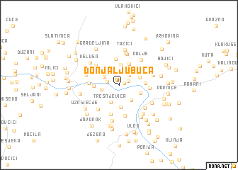 map of Donja Ljubuča