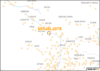 map of Donja Ljuta