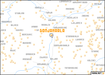 map of Donja Maala