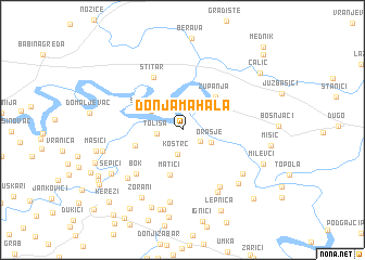 map of Donja Mahala