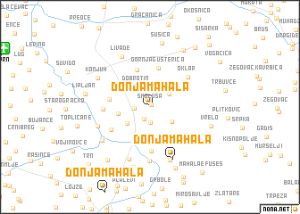 map of (( Donja Mahala ))