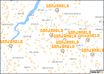 map of Donja Mala