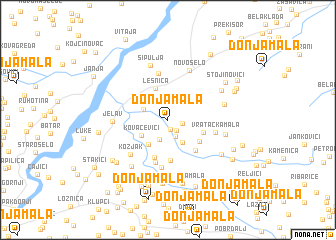 map of Donja Mala