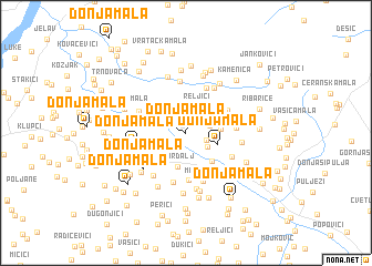 map of Donja Mala