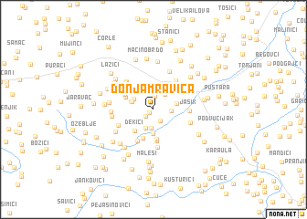 map of Donja Mravica