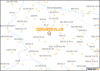 map of Donja Nevlja