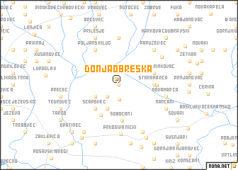 map of Donja Obreška