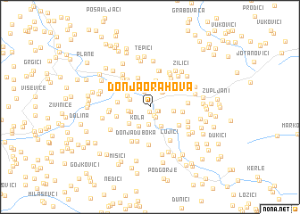 map of Donja Orahova