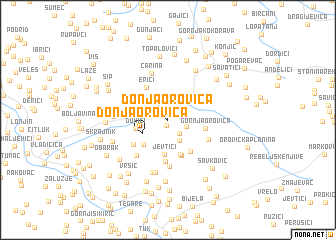 map of Donja Orovica