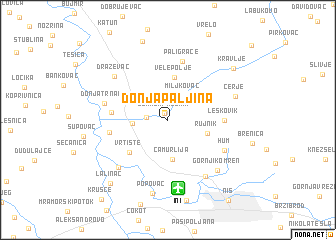 map of Donja Paljina