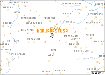 map of Donja Pastuša