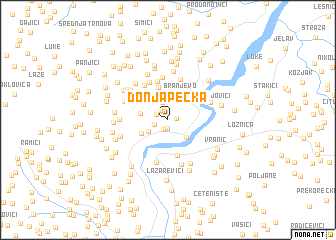 map of Donja Pecka