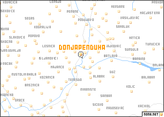 map of Donja Penduha