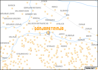 map of Donja Petrinja