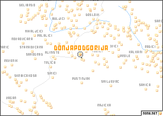 map of Donja Podgorija