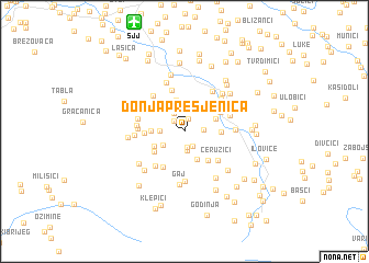 map of Donja Presjenica