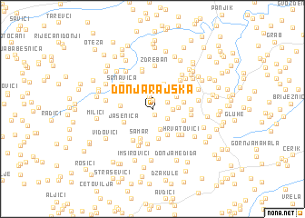 map of Donja Rajska