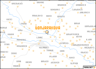 map of Donja Rakova