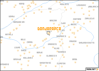 map of Donja Rapča