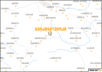 map of Donja Šatornja