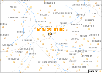 map of Donja Slatina