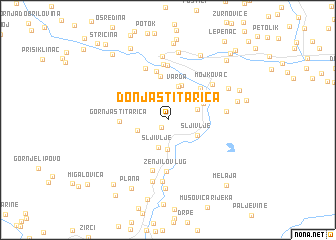 map of Donja Štitarica