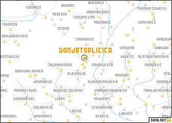 map of Donja Topličica