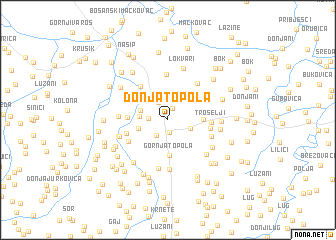 map of Donja Topola