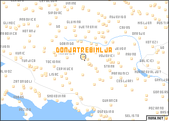 map of Donja Trebimlja