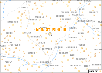 map of Donja Tušimlja