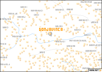 map of Donja Vinča