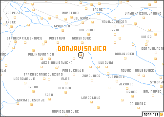 map of Donja Višnjica