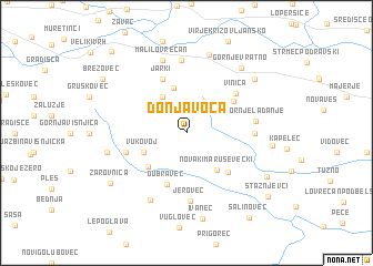 map of Donja Voća