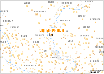 map of Donja Vraca