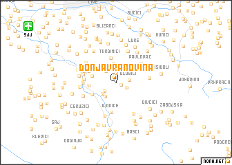 map of Donja Vranovina