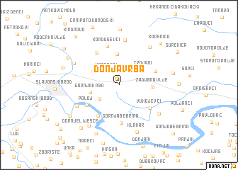 map of Donja Vrba