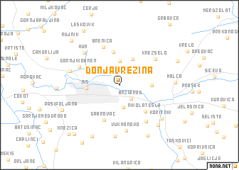 map of Donja Vrežina