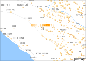 map of Donje Bakote