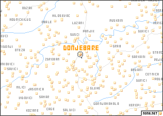 map of Donje Bare