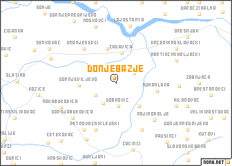 map of Donje Bazje