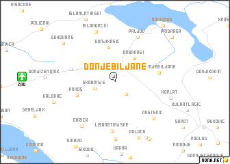 map of Donje Biljane