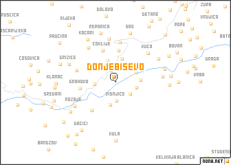 map of Donje Biševo