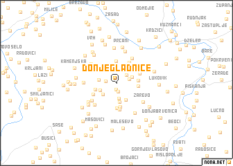 map of Donje Gladnice