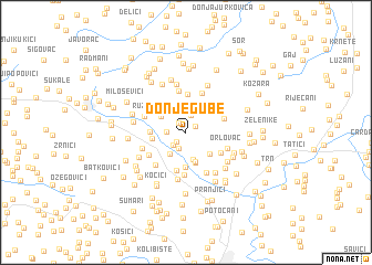 map of Donje Gube