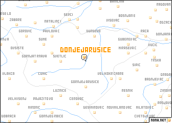 map of Donje Jarušice